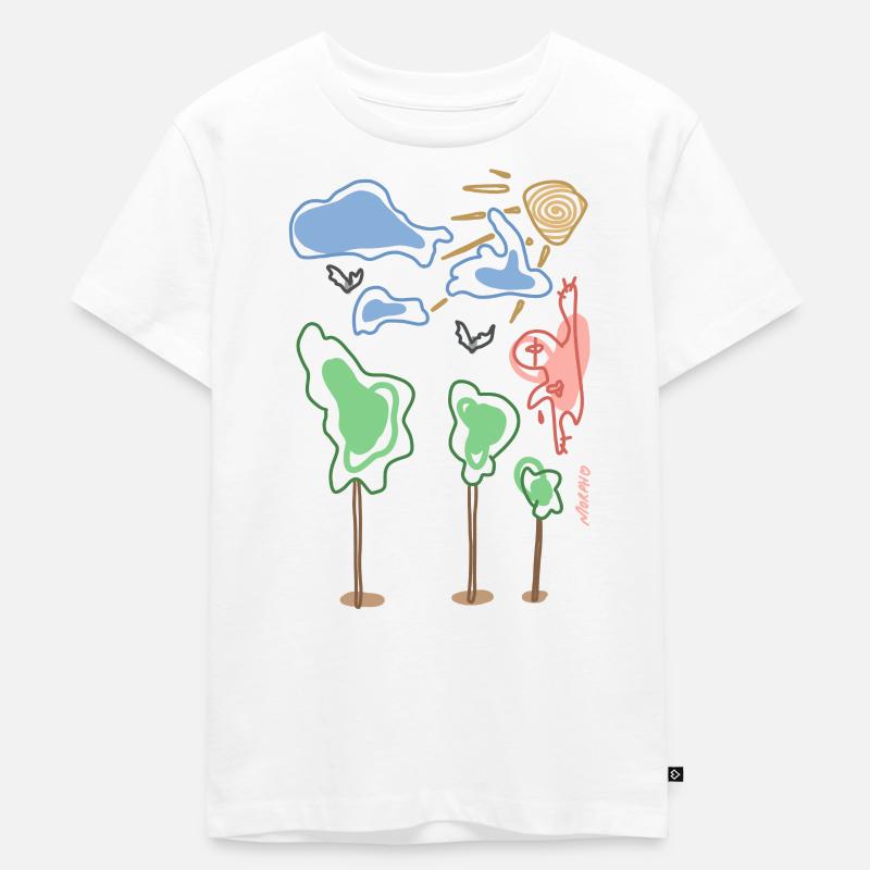 Süßes Gemälde, Kindermalerei - Kinder Premium Bio T-Shirt - Weiß