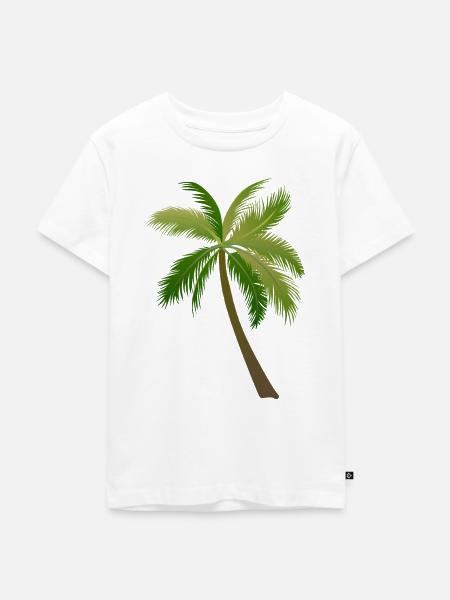 Palmen Baum Palmen - Kinder Premium Bio T-Shirt - Weiß
