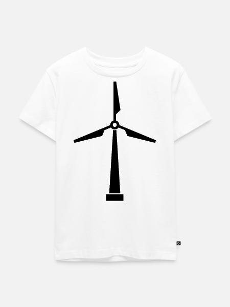Windkraftanlage - Kinder Premium Bio T-Shirt - Weiß