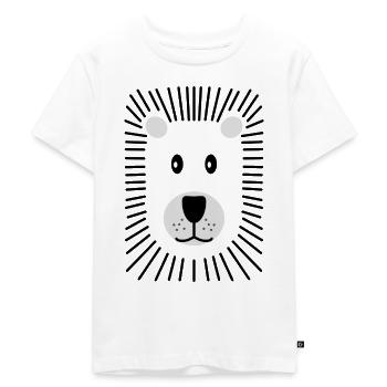 Löwe - Kinder Premium Bio T-Shirt - Weiß - Vorne - Hailey (125cm)