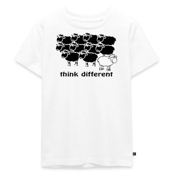 Think different - Kids Premium Organic T-Shirt - white - Front - Hailey (125cm)
