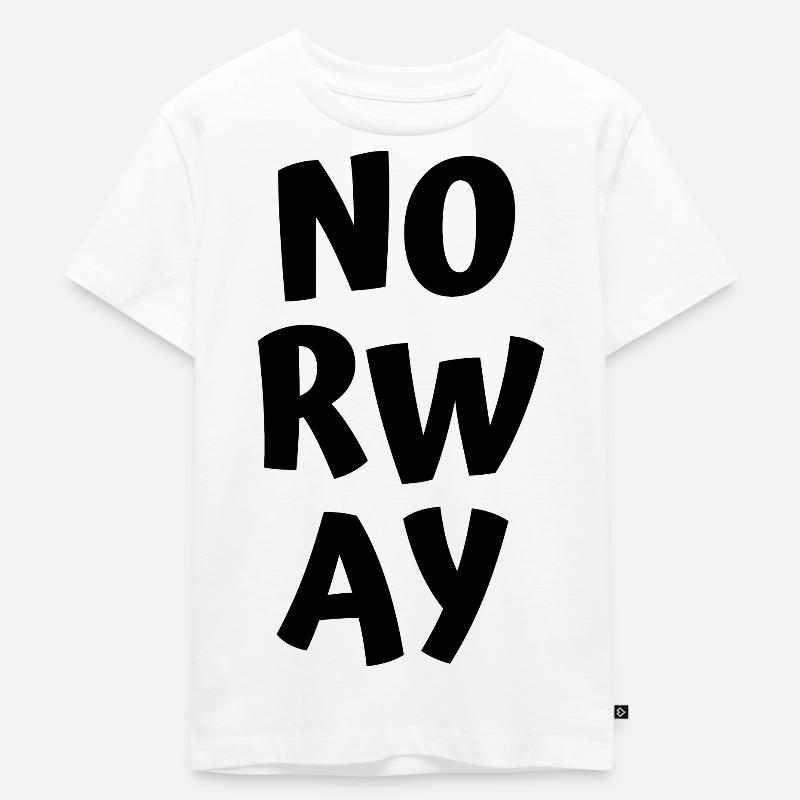 Norwegen - Kinder Premium Bio T-Shirt - Weiß