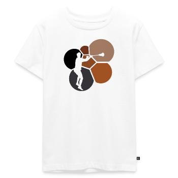 Crosse Intercrosse champ Lacrosse Bâtons de crosse - T-shirt Premium bio Enfant - blanc - Devant - Hailey (125cm)