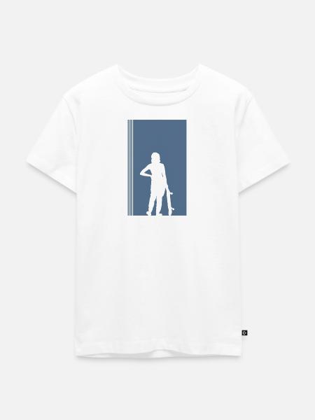 Skateboard Skateboarder Halfpipe - Kinder Premium Bio T-Shirt - Weiß
