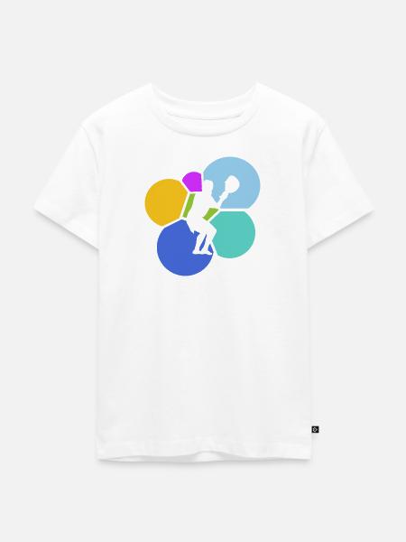 Lacrosse Intercrosse Crosse - Kinder Premium Bio T-Shirt - Weiß