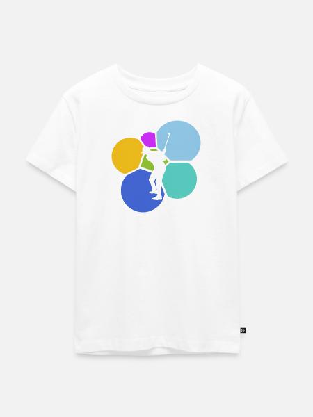 Golf Golfball Golfplatz Putting - Kinder Premium Bio T-Shirt - Weiß