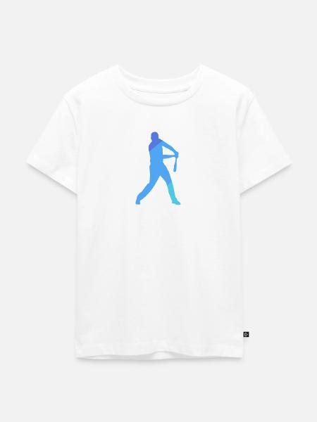 Baseball Baseballschläger Catcher Baseballspieler - Kinder Premium Bio T-Shirt - Weiß