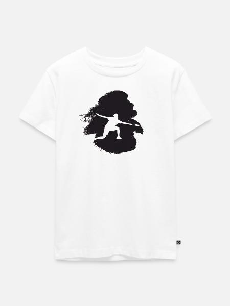 Badminton Drop Badminton - Kinder Premium Bio T-Shirt - Weiß