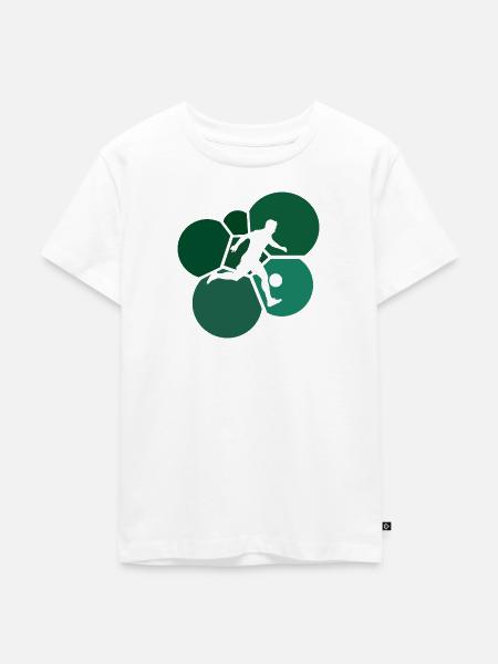 Beachball Strandfußball Fußball - Kinder Premium Bio T-Shirt - Weiß