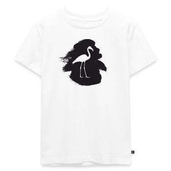 Flamant rose oiseau d'eau exotique - T-shirt Premium bio Enfant - blanc - Devant - Hailey (125cm)