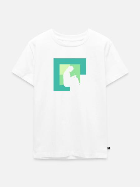 Häkeln Nadel Crochet - Kinder Premium Bio T-Shirt - Weiß