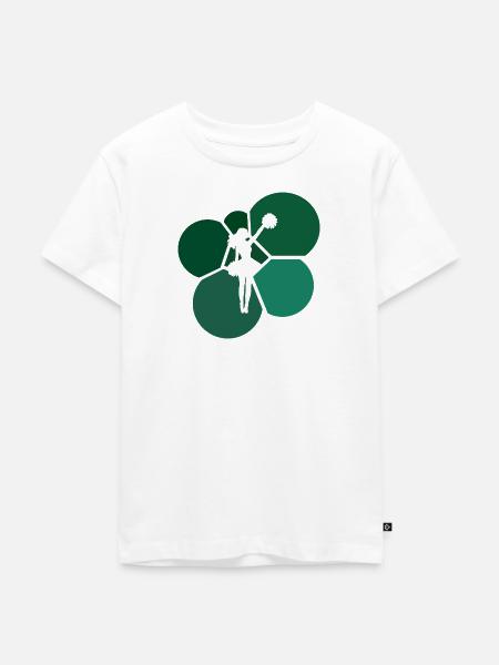Girlie Bommel Cheerleading - Kinder Premium Bio T-Shirt - Weiß