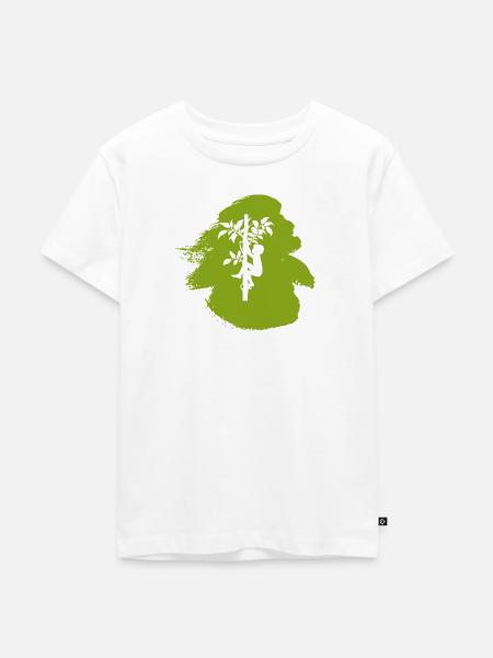 Kletteraffe Aufstieg Steigeisen - Kinder Premium Bio T-Shirt - Weiß