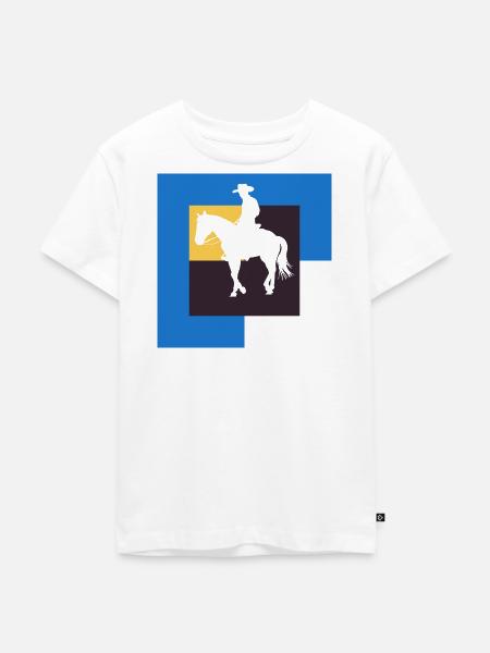 Cowboy Sattel - Kinder Premium Bio T-Shirt - Weiß