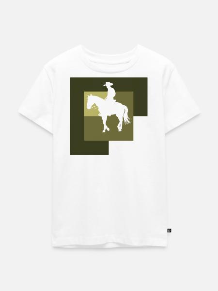 Cowboy Lasso Cowboystiefel - Kinder Premium Bio T-Shirt - Weiß