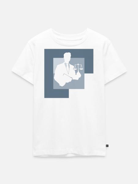 Anwalt Versicherung Gericht - Kinder Premium Bio T-Shirt - Weiß