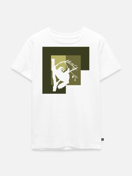 Rest Faultier Entspannen - Kinder Premium Bio T-Shirt - Weiß