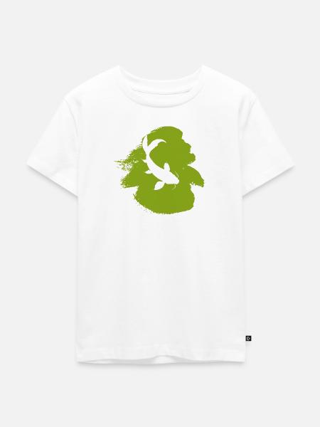 Koi Japan Fischkopf - Kinder Premium Bio T-Shirt - Weiß