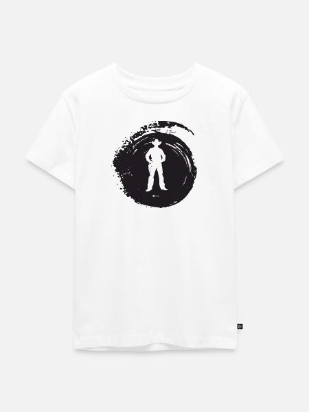 Cowboy Ranch Reiter - Kinder Premium Bio T-Shirt - Weiß