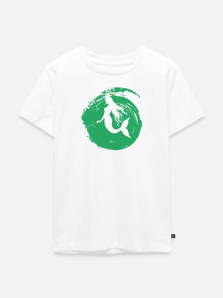 Flosse Fabelwesen - Kinder Premium Bio T-Shirt - Weiß