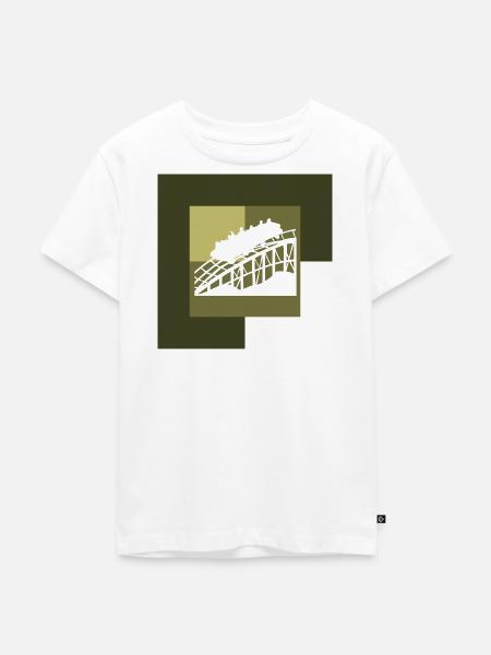 Riesenrad Kirmes Achterbahn - Kinder Premium Bio T-Shirt - Weiß