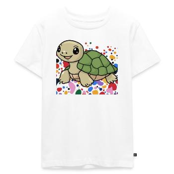 Tortue lente - T-shirt Premium bio Enfant - blanc - Devant - Hailey (125cm)