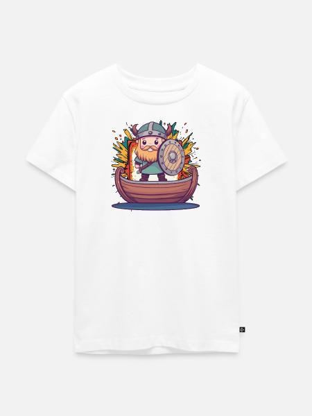 Wikinger Germanen Normanne - Kinder Premium Bio T-Shirt - Weiß