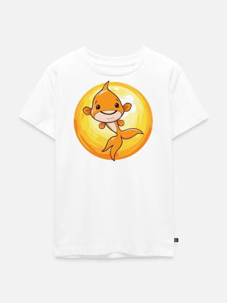 Fische Fischen Forellenteich - Kinder Premium Bio T-Shirt - Weiß