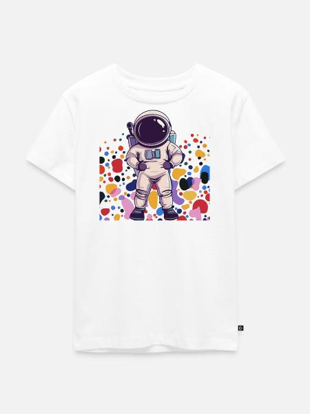 Astronaut Spaceman Raumschiff - Kinder Premium Bio T-Shirt - Weiß