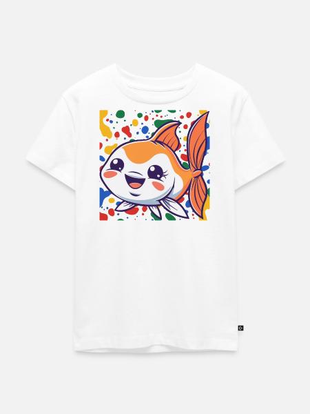 Fische Fischen Fischer - Kinder Premium Bio T-Shirt - Weiß