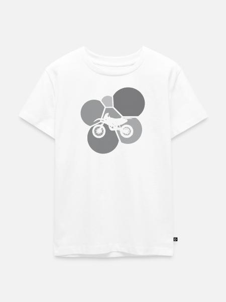 Motorrad Stunt - Kinder Premium Bio T-Shirt - Weiß