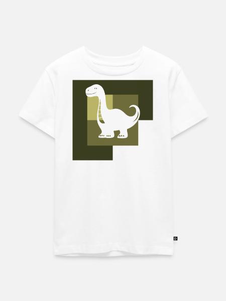 Dinosaurier Reptil Dinosaurs - Kinder Premium Bio T-Shirt - Weiß