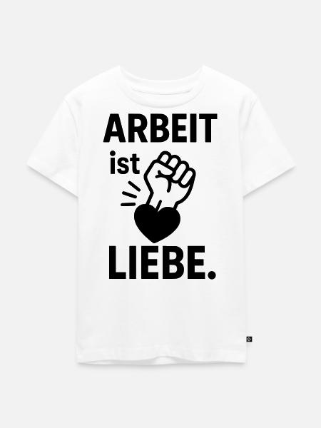 arbeit liebe motivation - Kinder Premium Bio T-Shirt - Weiß
