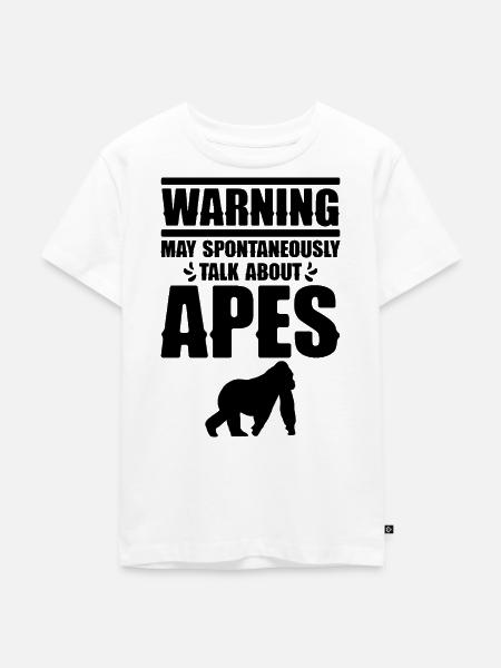 Affe Humor Spruch - Kinder Premium Bio T-Shirt - Weiß