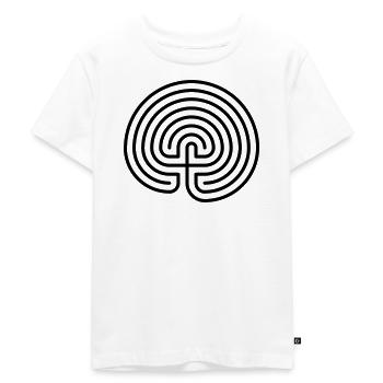 klassisches rundes Labyrinth - Kinder Premium Bio T-Shirt - Weiß - Vorne - Hailey (125cm)