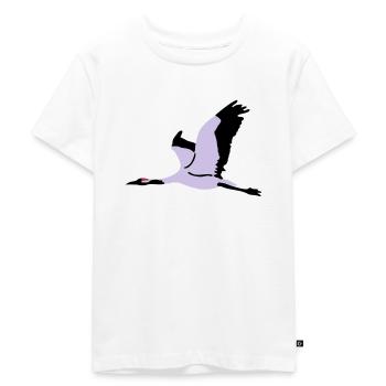 Kranich - Kinder Premium Bio T-Shirt - Weiß - Vorne - Hailey (125cm)