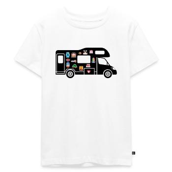 Capucine avec Stickers - T-shirt Premium bio Enfant - blanc - Devant - Hailey (125cm)