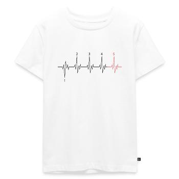 Motorcycle motorcyclist heartbeat gear shift - Kids Premium Organic T-Shirt - white - Front - Hailey (125cm)