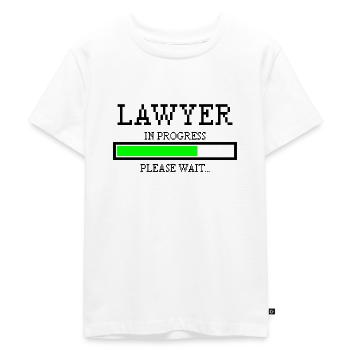 Lawyer in progress profession saying jura gift - Kids Premium Organic T-Shirt - white - Front - Hailey (125cm)