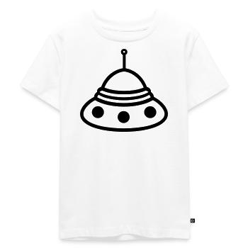 flying saucer - Kids Premium Organic T-Shirt - white - Front - Hailey (125cm)