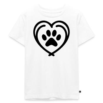 Patte Coeur - T-shirt Premium bio Enfant - blanc - Devant - Hailey (125cm)