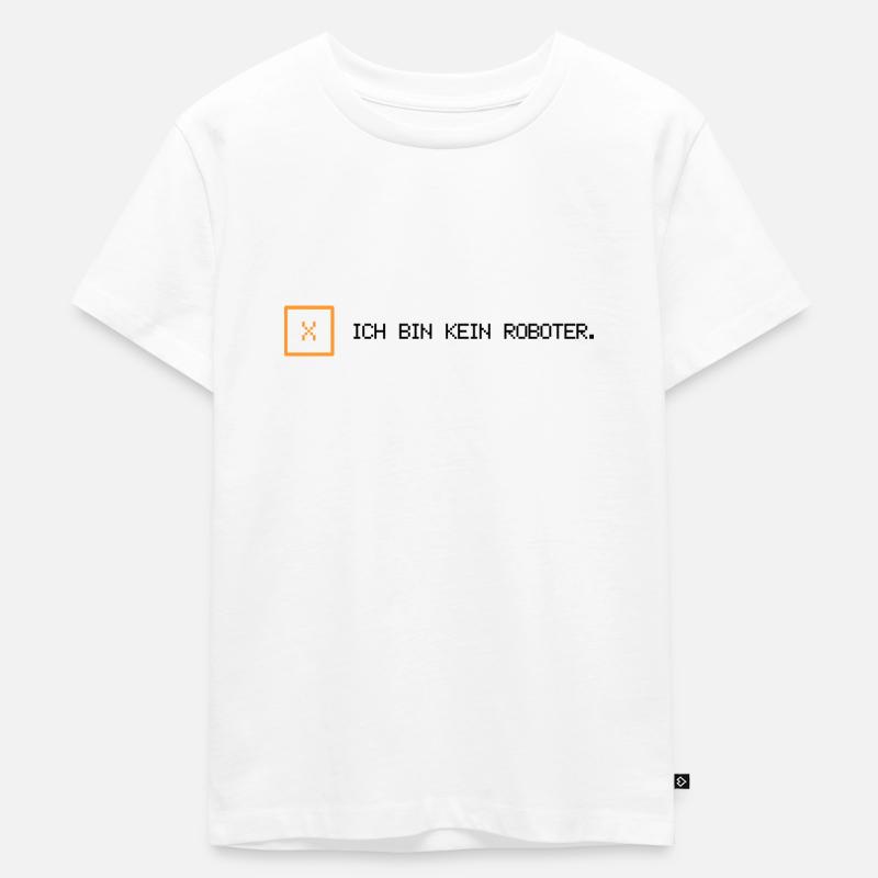 Ich bin kein Roboter. - Kinder Premium Bio T-Shirt - Weiß