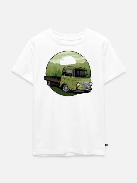 German Classic Car // Illustration // Barkas - Kinder Premium Bio T-Shirt - Weiß
