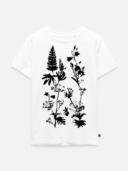 WIESENPFLANZEN - Kinder Premium Bio T-Shirt - Weiß