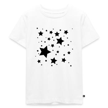 Sterne - Kinder Premium Bio T-Shirt - Weiß - Vorne - Hailey (125cm)