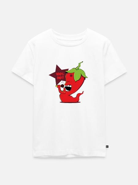 Red Chili Pepper - Kinder Premium Bio T-Shirt - Weiß