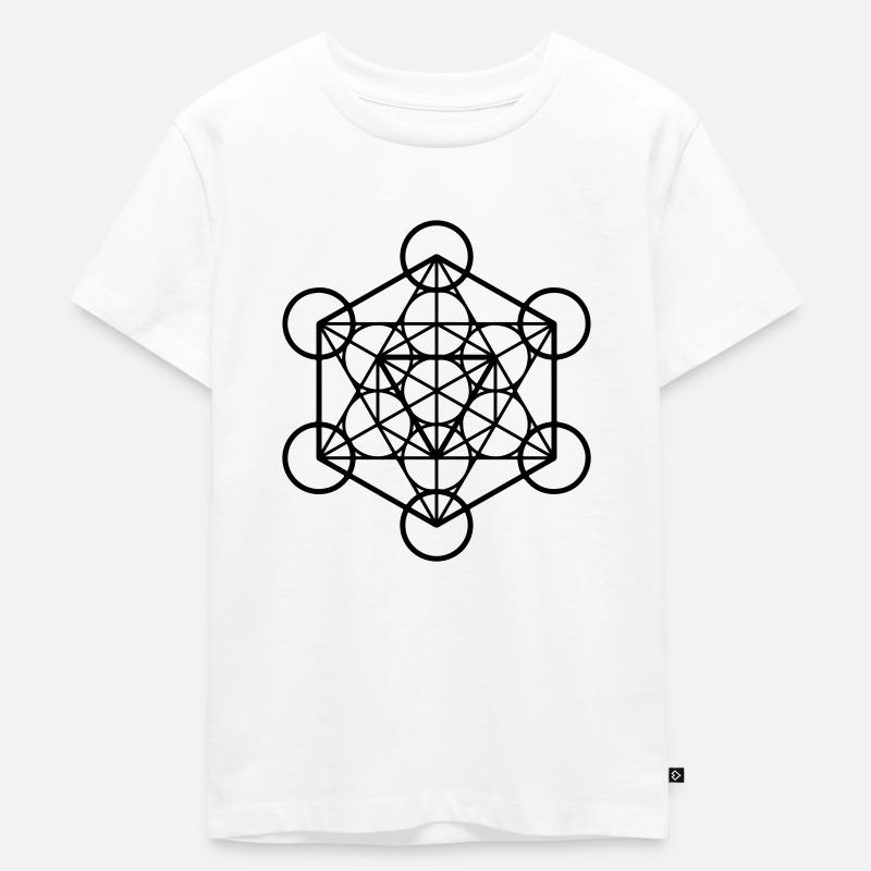 Metatron cube - Kids Premium Organic T-Shirt - white