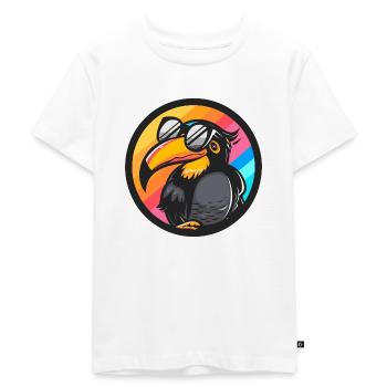 Toucan Bird Comic Cool - Kids Premium Organic T-Shirt - white - Front - Hailey (125cm)