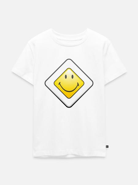 Smiley Main Street - Kinder Premium Bio T-Shirt - Weiß