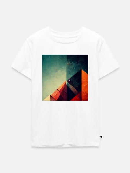 Pyramiden im Kosmos - Kinder Premium Bio T-Shirt - Weiß